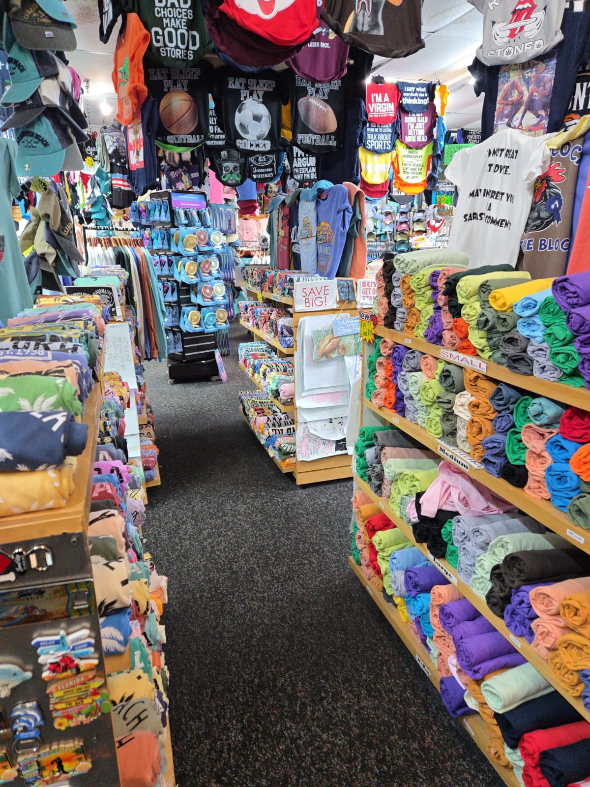 Additional inside-store display showing available items at Merry Mouse